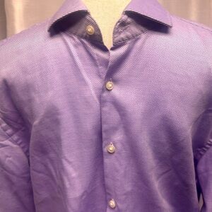 Men’s Boss Sharp Fit size 17 34/35 Purple dress shirt